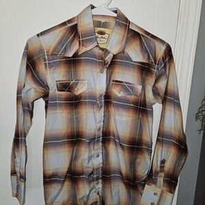 Larry Mahan Kids Multicolor Plaid Button Down Shirt